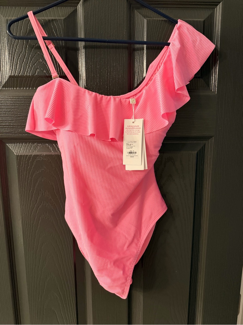 Lily Pulitzer one piece pink Ribbed Swimsuit